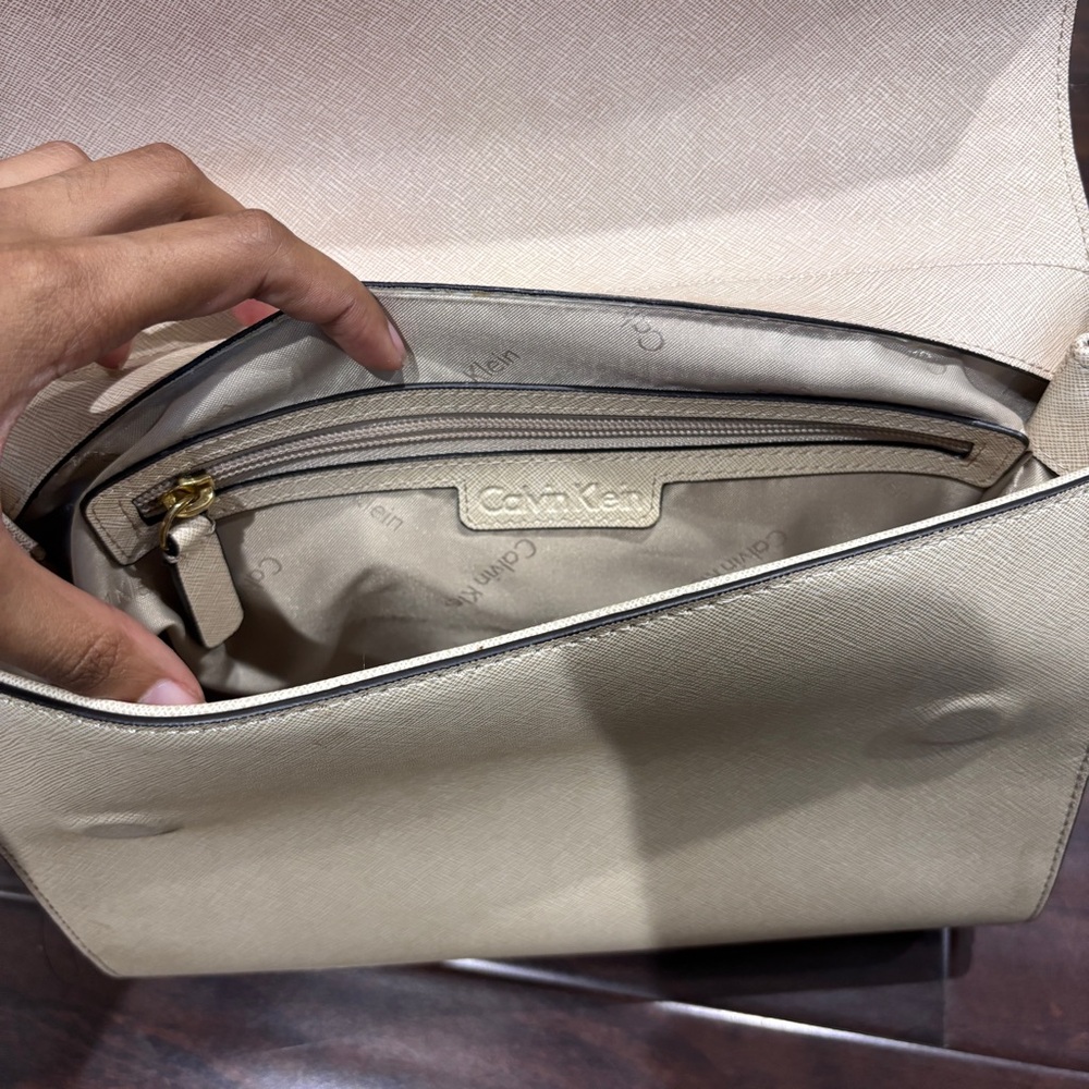 Calvin Klein on My Corner Saffiano Satchel - Picture 11 of 12